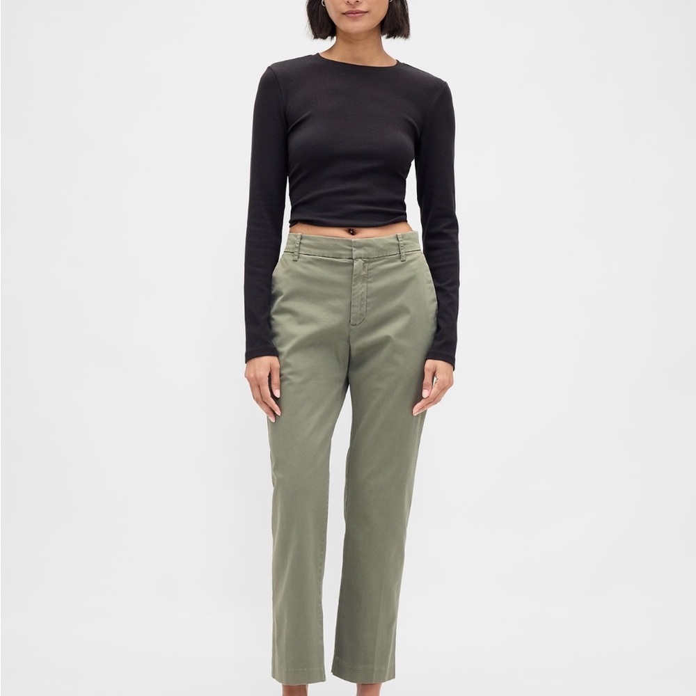 GAP Olive Green Downtown Khaki Pants Size 4